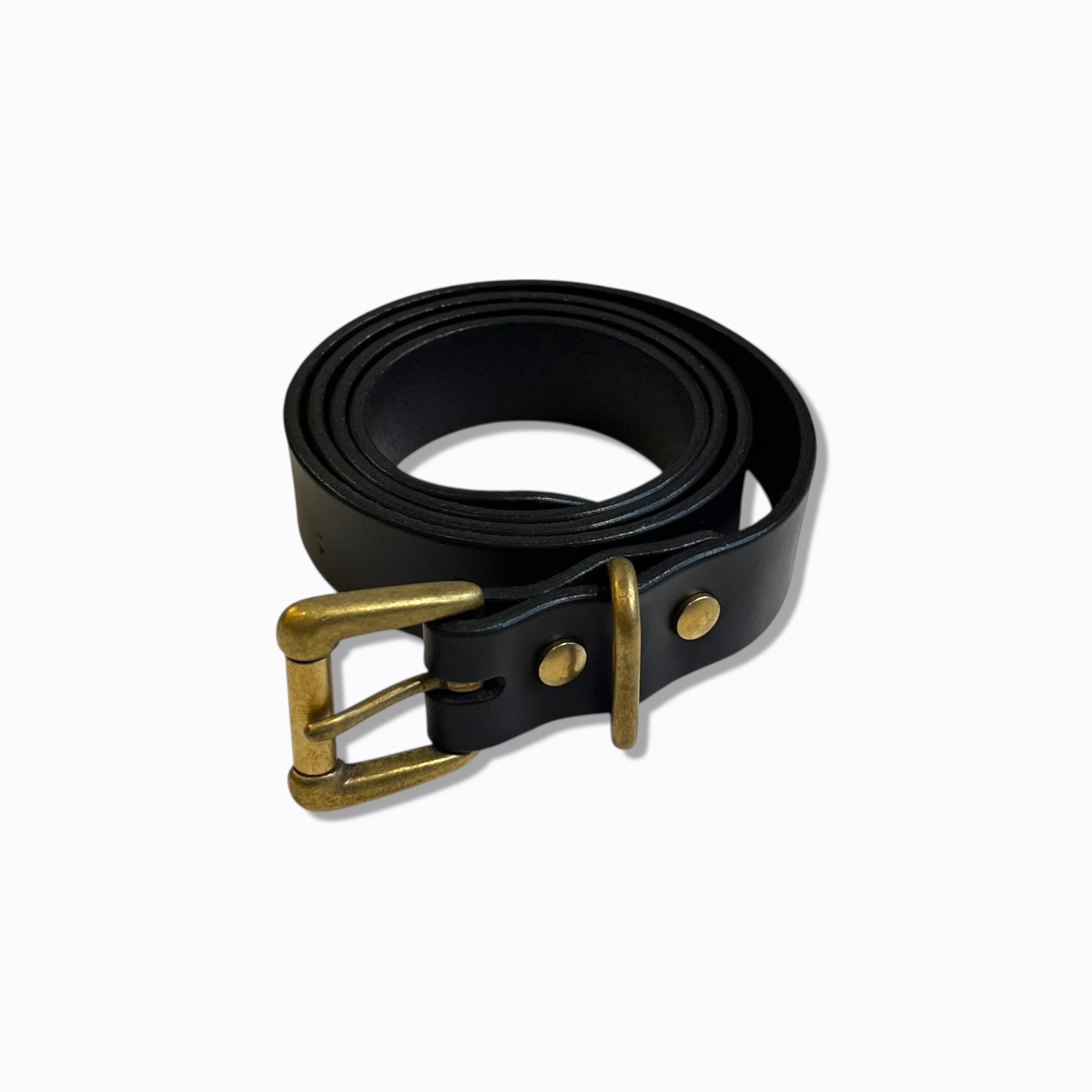 ほぼ新品 ヨーコサカモトYOKO SAKAMOTOレザーベルト112×3cm 黒 YOKO SAKAMOTO(ヨーコ・サカモト) / RING BELT WIDE / ブラック