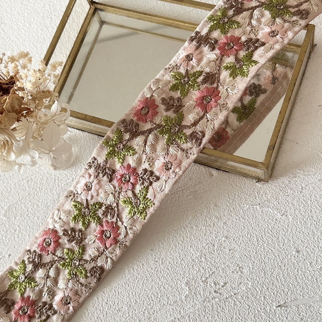 凛桜様オーダーリボン 中幅（4㎝～7㎝未満） | インド刺繍リボン専門店Rino Ribbon