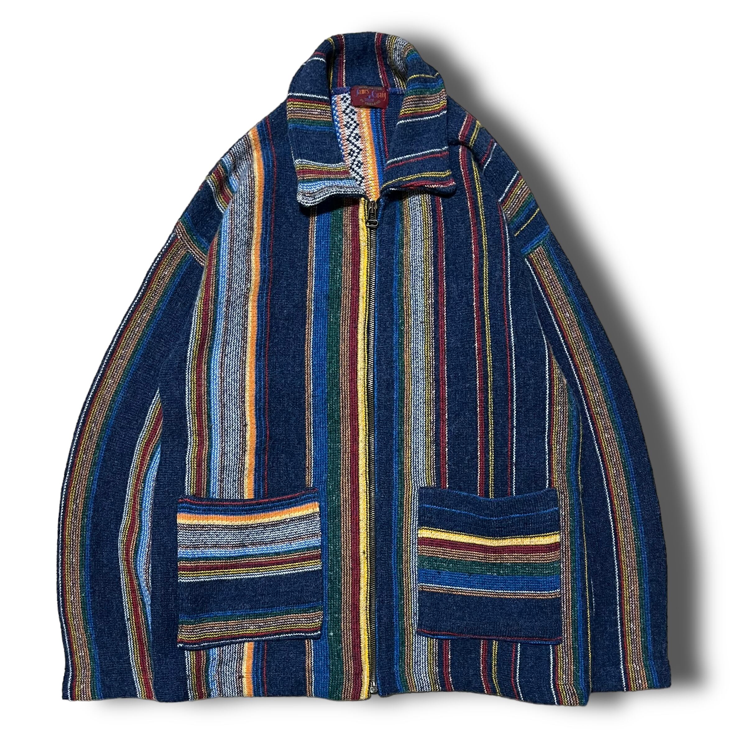 【Used】マルチカラーニットブルゾン MADE IN ITALY