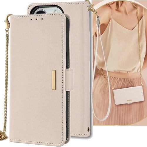 iPhone 16pro ケース 手帳型 用 アイホン16プロ ショルダーケース アイフォン16 プロ ストラップケース いphone16pro 16プロ 携帯ケース いphone16pro カードケース アイホン16pro アイフォン16pro 手帳 iPhone 16 pro カバー 適用 Cobeimisr ポシェット ショルダー 肩がけ ストラップ 斜め掛け スマホケース ベージュ 3503