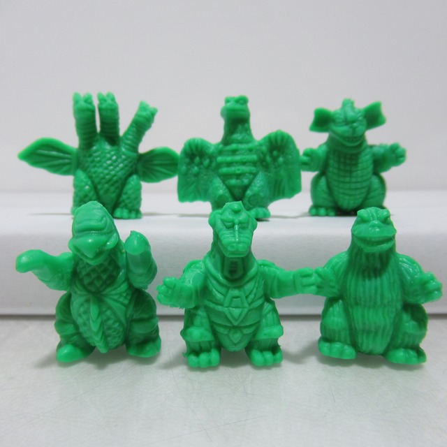 ポピー　ウルトラ怪獣　塩ビフィギュア　消しゴム　6体セット　緑色 [#7]
