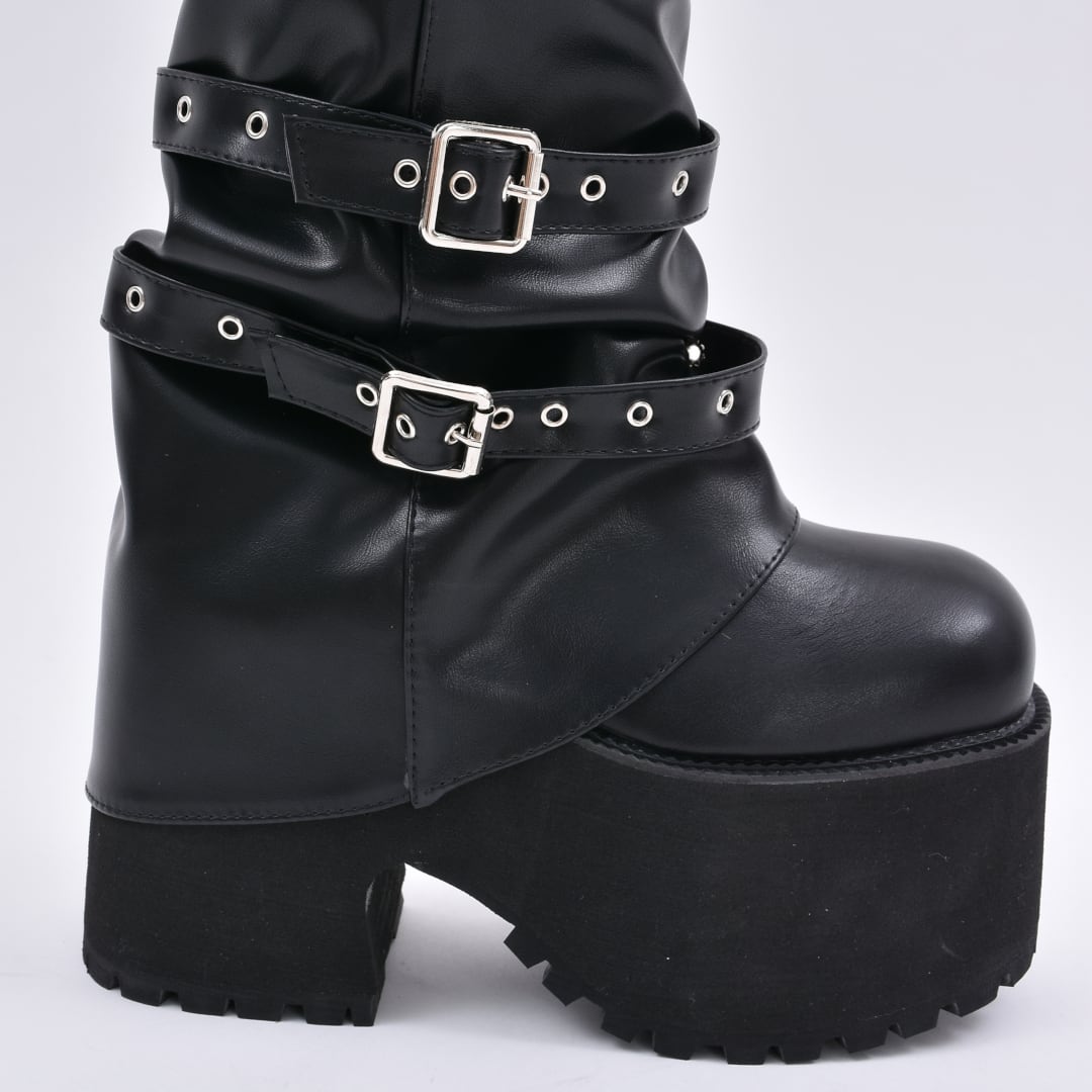 4ベルトルーズカバー厚底ロングブーツ | VOLCAN&APHRODITE