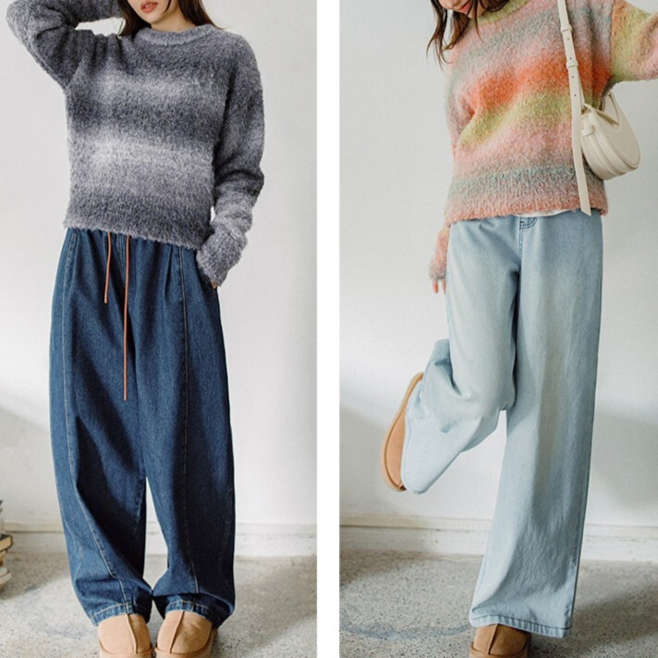 Gradient Rainbow Knit Sweater / グラデーション レインボー ニット セーター