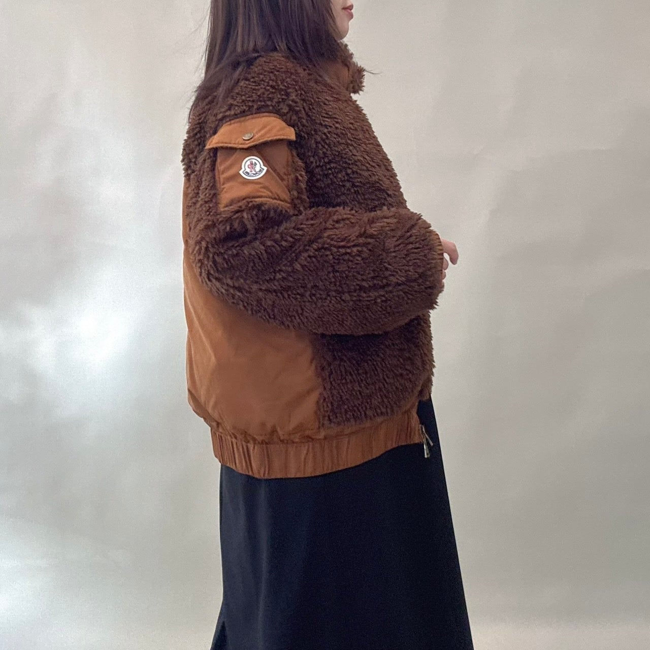 ムートン切替ブルゾン