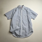 90s USA Brooks Brothers East1818 BD 胸ポケット ストライプ 半袖シャツ M