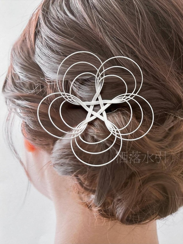 【受注販売品】水引の髪飾り　立体梅結び