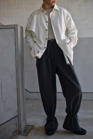 ritsuko karita Silver hook & shirring pants〔rich〕