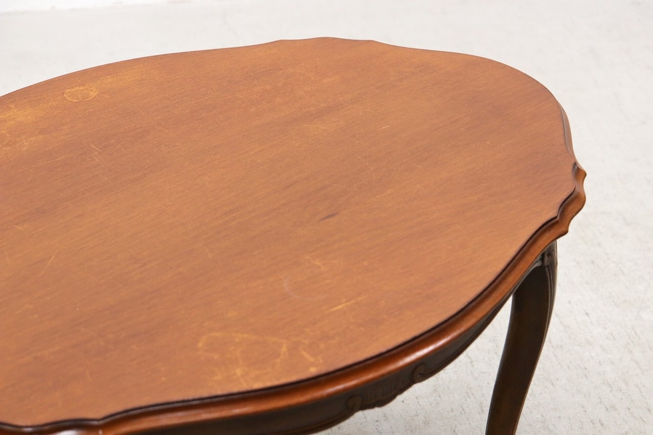 沼津店】ヴィンテージ クラシカル オーバル センターテーブル サイド