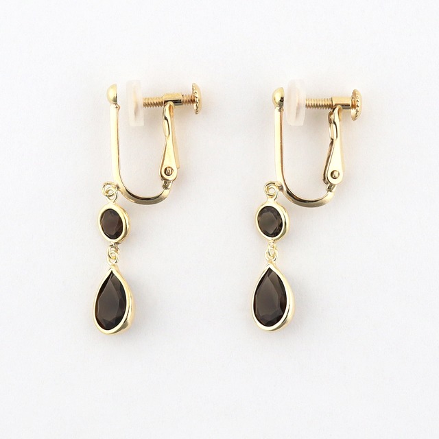 Smoky quartz swing earring