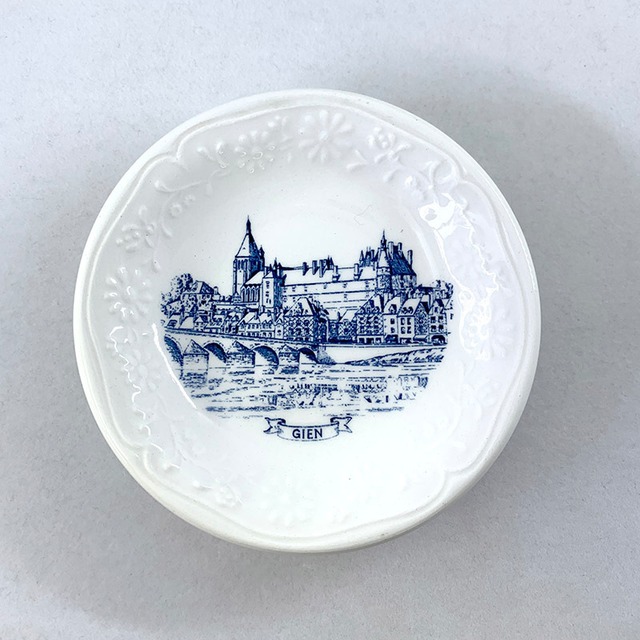 GIEN　小皿　丸　ジアンの風景　青絵　小物入れ 12twcy8