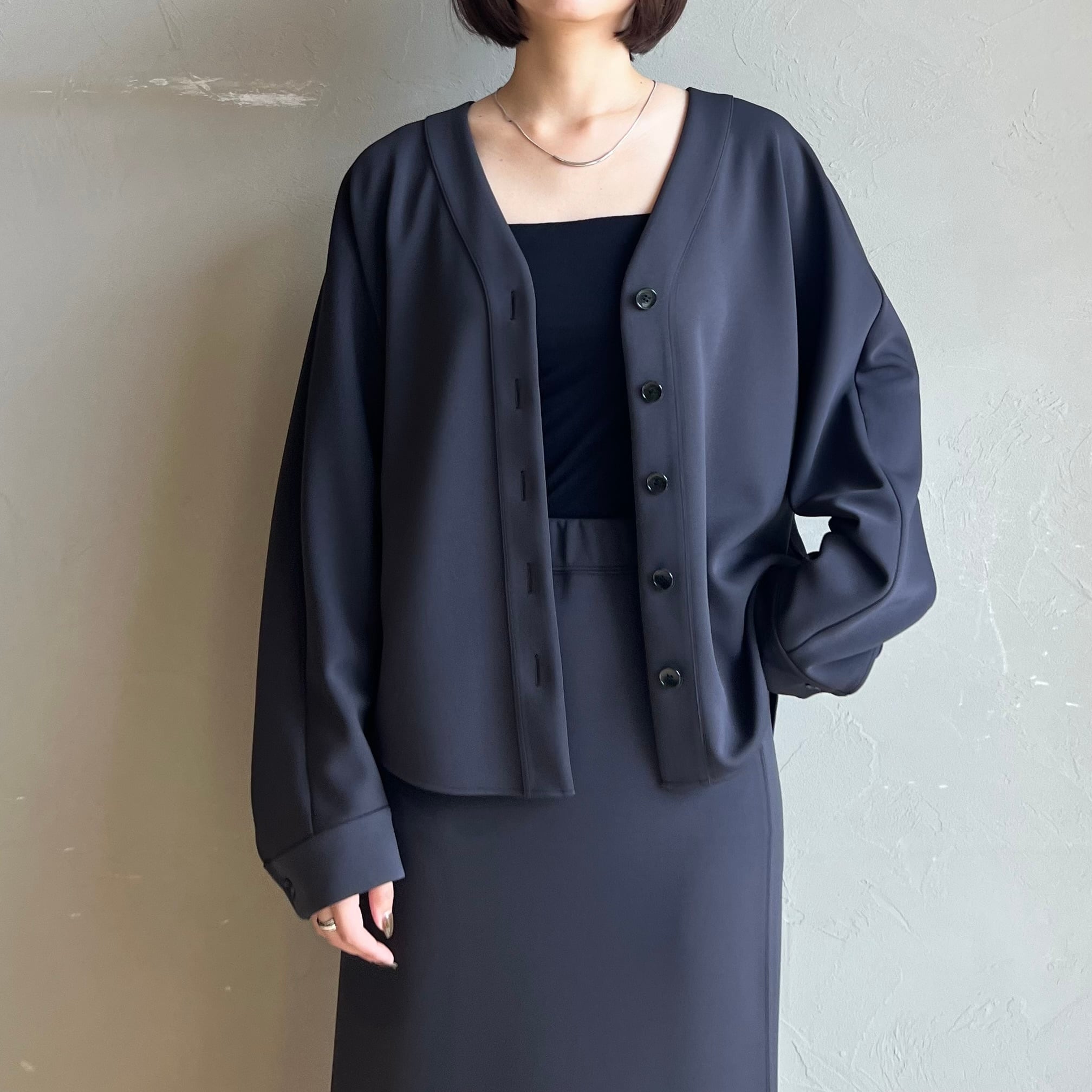 cafune; 】ダブルニットカーディガンブラウス | valance 福井