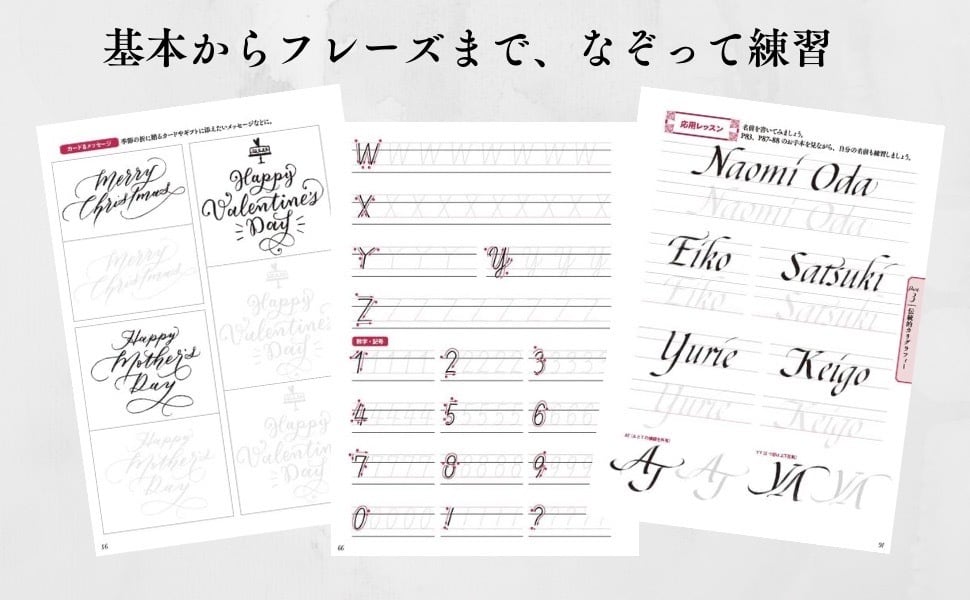 書籍「憧れの素敵アート文字を、なぞって上達 モダンカリグラフィー