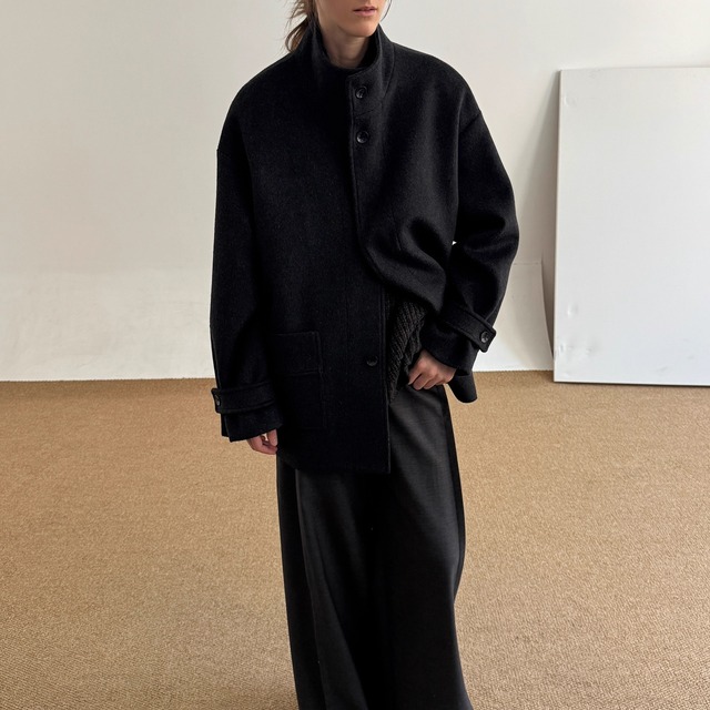 ウール混スタンドカラーショートコート 1color MOJ0255