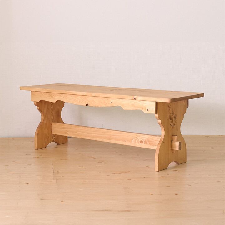 ダイニングベンチ ファーマーLBRライトブラウン120×36×42cm