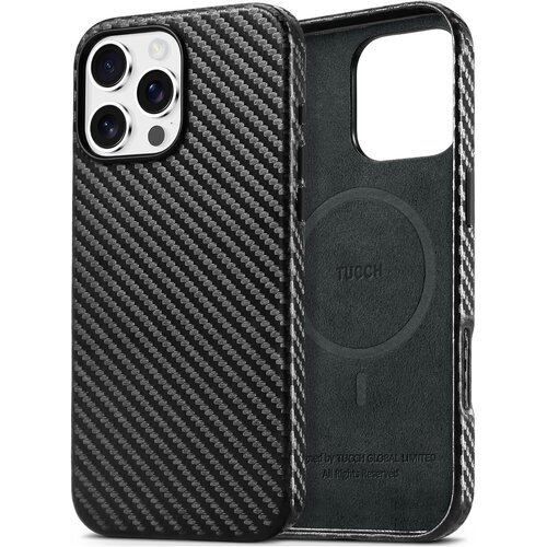 TUCCH iphone 16 Pro Max 対応 ケース PUレザー ワイヤレス充電対応 磁気充電可 iphone16プロマックス ケース 背面保護 軽量 滑り止め 指紋防止 保護 マグネット内蔵 あいほん16 Pro Max携帯カバー 2024年発売 6.9インチ 5G アイフォーン16プロマックス 対応 ブラックカーボンファイバー 2786