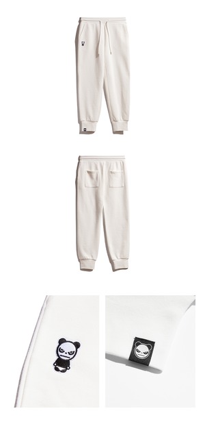 送料無料【HIPANDA ハイパンダ】メンズ ロゴ 刺繍 スウェットパンツ MEN'S LOGO SWEAT PANTS / BLACK・WHITE・KHAKI