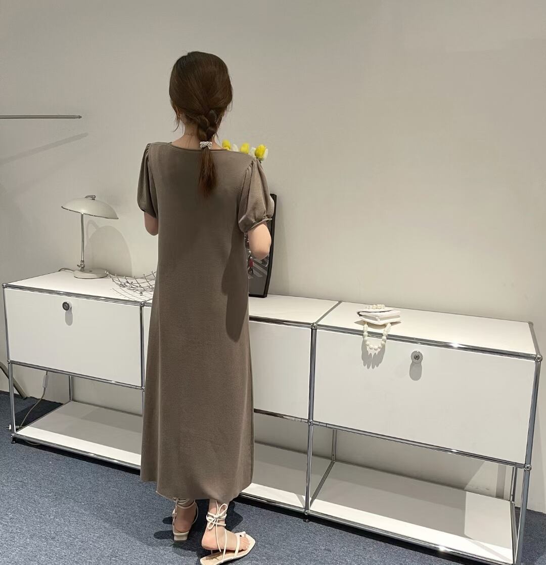 パフスリーブ　ワンピース　AJ1050-2213