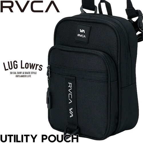 RVCA ルーカ メンズ ショルダーバッグ ポーチ ミニバッグ 斜めがけ コンパクト UTILITY POUCH BG041983 BLK 26SP 日本代理店正規品