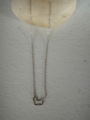 〈vintage silver925〉distorted heart necklace