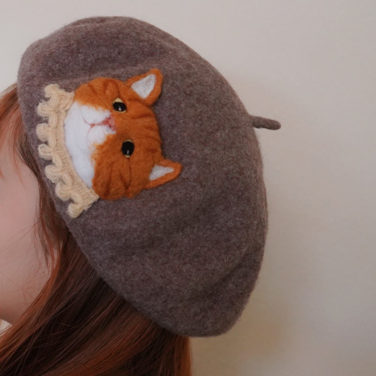 つみネコ オトナネコベレー帽 ぬいぐるみ ぬい服】ベレー帽&シャツ&ベスト&