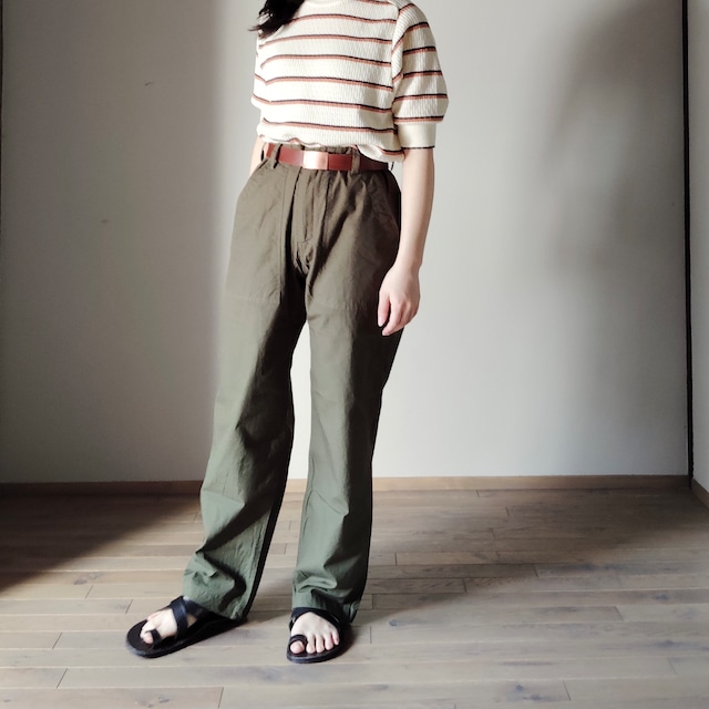 YAECA チノ #68651　タックストレート  khaki