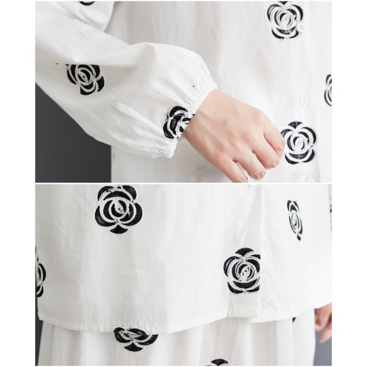 ローズ 刺繍 ツーピース 00003