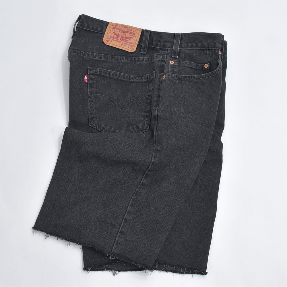 90s USA製 Levi's リーバイス 550 リラックスフィット 後染めブラック
