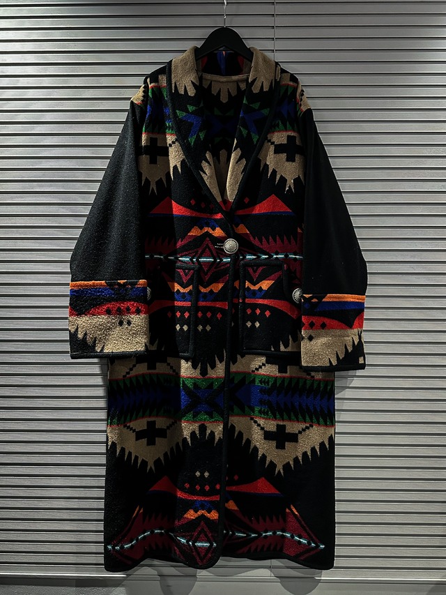 【X VINTAGE】“Reversible” Native Pattern Multi Gimmick Vintage Coat