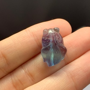 5貫通穴・金魚さんフローライトビーズ