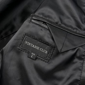 羊革 VINTAIGE CLUB ヴィンテージ クラブ 本革 レザー 段返3B テーラードジャケット サイズ L /ブラック/メンズ