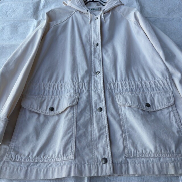 L.L.Bean マウンテンパーカー 70s オフホワイト コットン ヴィンテージ古着 画像2