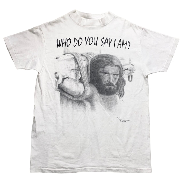 vintage 1991’s JESUS tee “WHO DO YOU SAY I AM?”