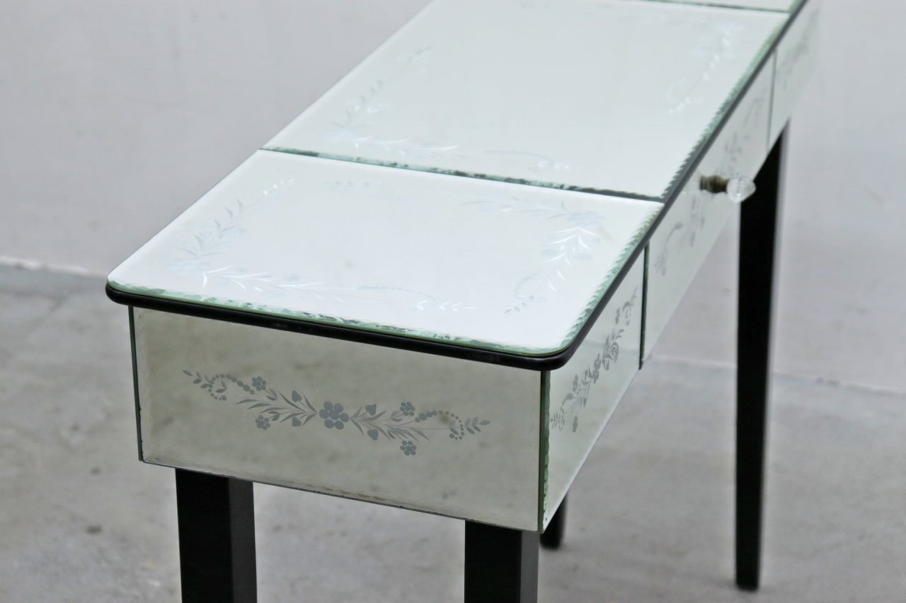 LAURA ASHLEY ローラアシュレイ ミラー 鏡面 コンソール ドレッサー