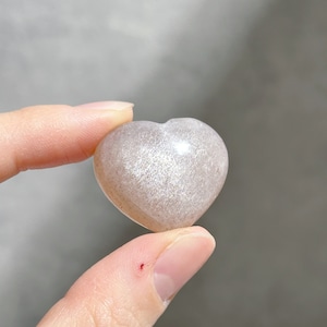 ピーチサン＆ムーンストーン ハート12◇Peach Sun & Moon Stone Heart◇ 天然石・鉱物・パワーストーン