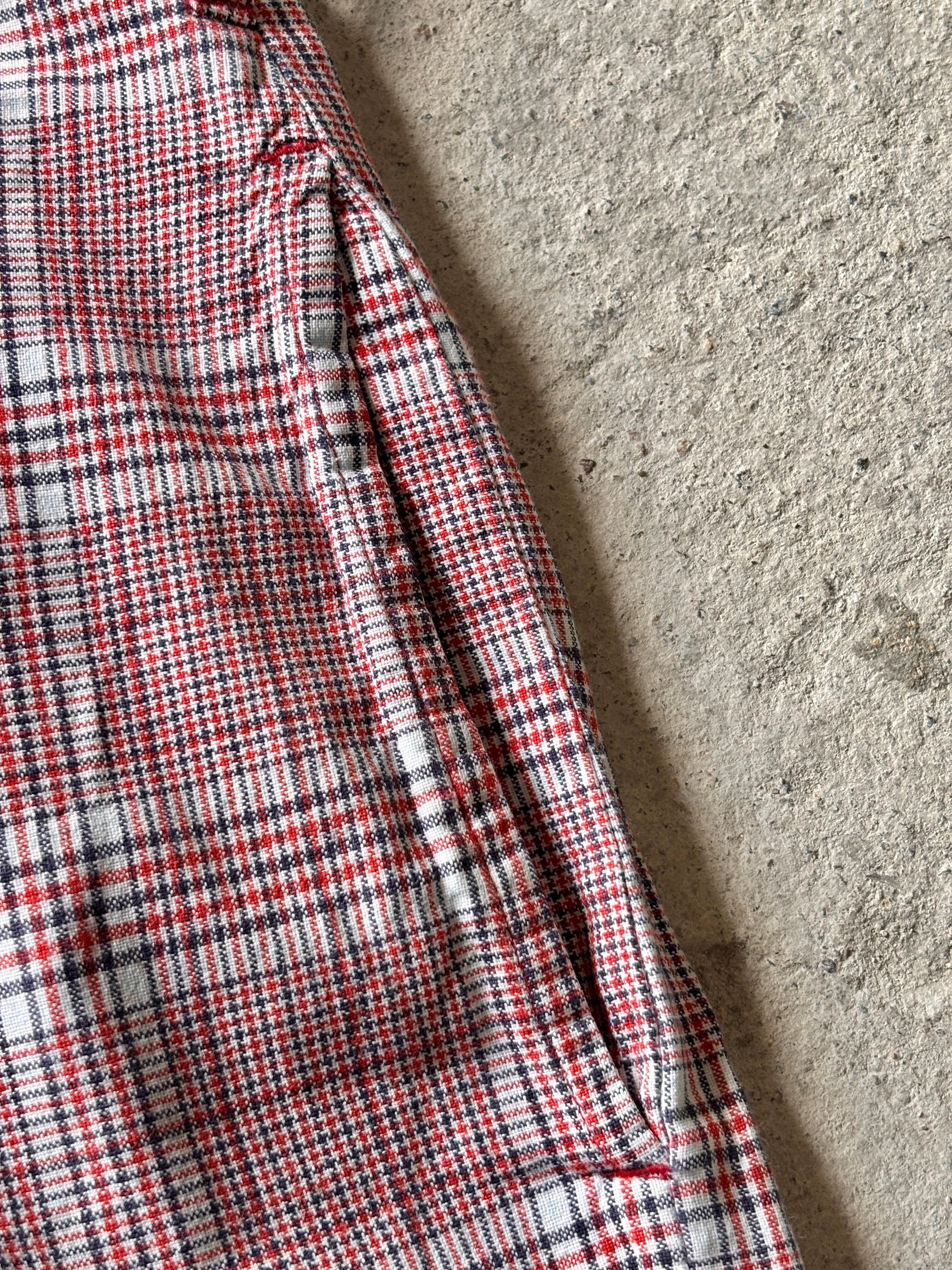 90～00s OLD STUSSY/Check print Shorts/紺タグ/W32/チェック柄ショ