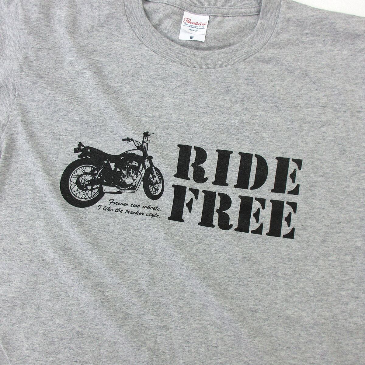 RIDE FREE Tシャツ bk01 トラッカースタイル ライダー バイク