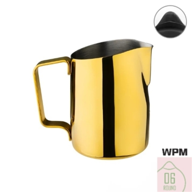 WPM ミルクピッチャー 450mL ラウンドスパウト (06 ROUND) ゴールド HC7106GD