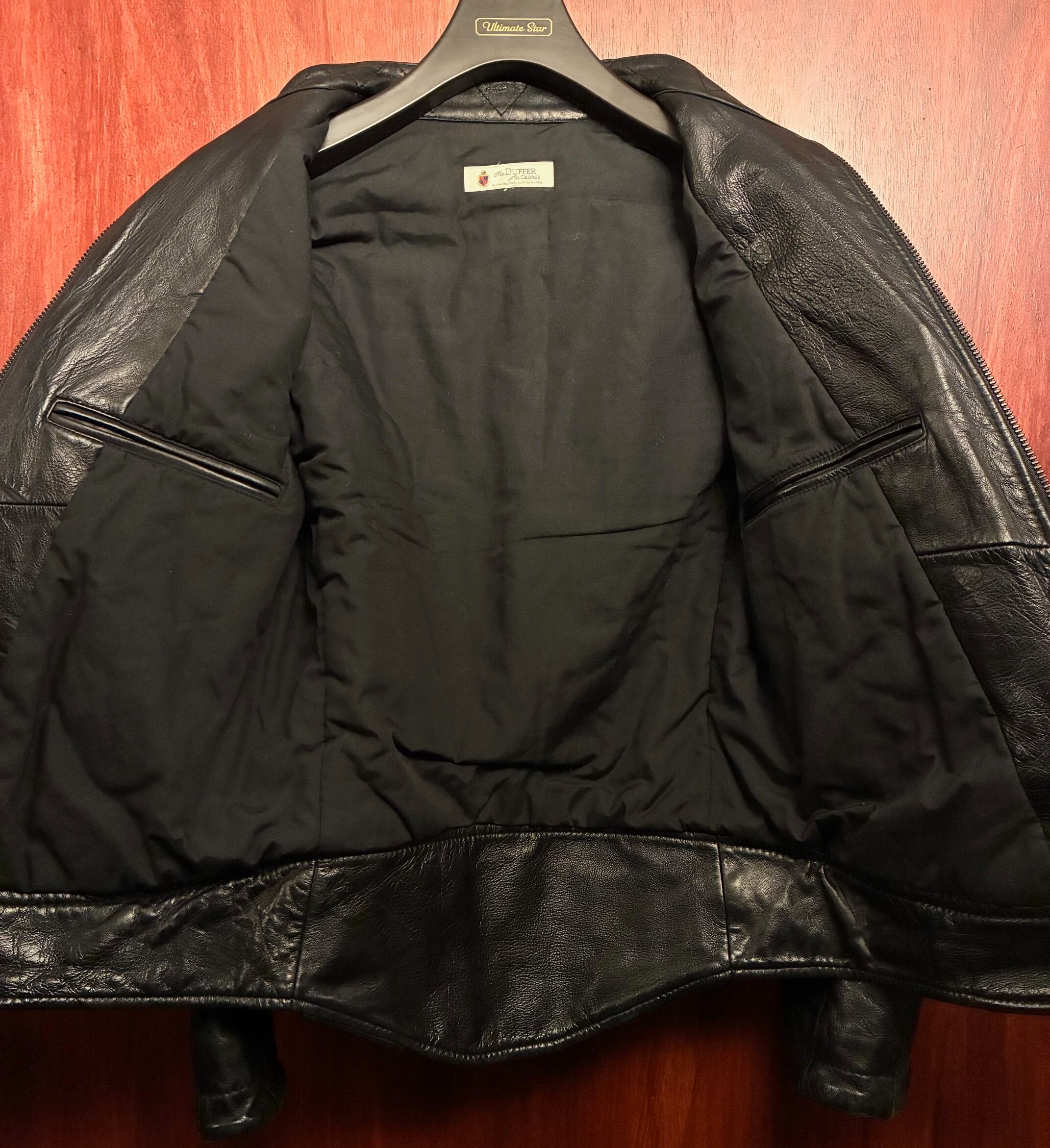【美品】duffer DUFFER シングルライダース　ラムレザー　ジャケット MADE IN KOREA製 The DUFFER of St. GEORGE 本革 ラムレザー シングル