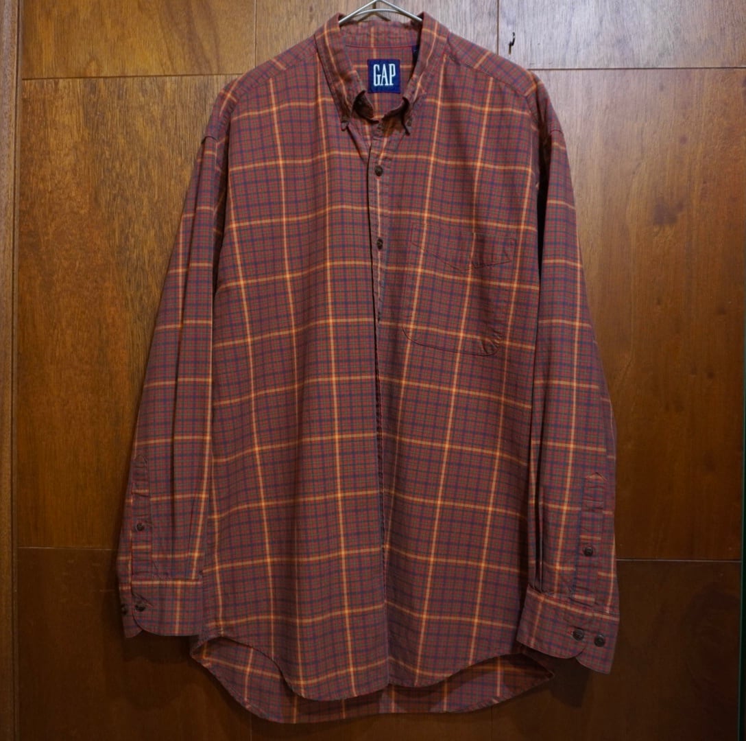 90s OLD GAP L/S ボタンダウンチェックシャツ | 横浜｜石川町｜古着屋