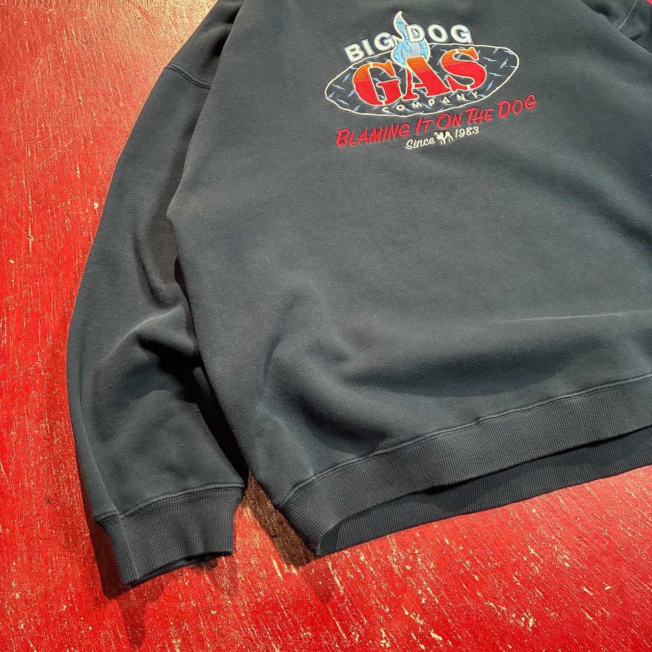 BIG DOGS GAS刺繍スウェット ガス会社風 ネイビー ビッグドッグス