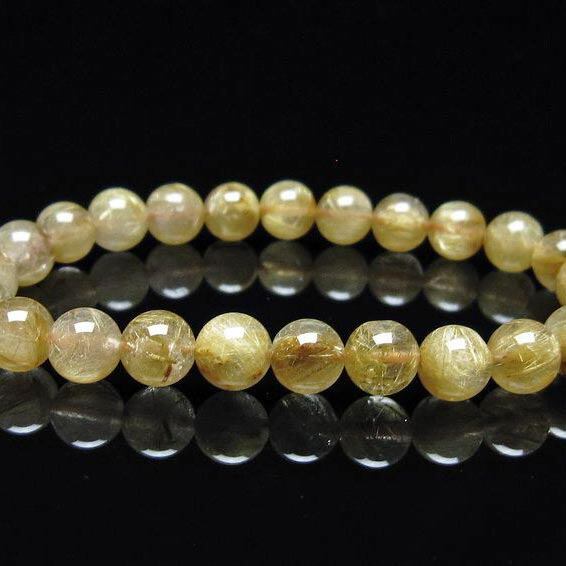 タイチンルチルクォーツ ブレスレット 8mm ルチルクォーツ ブレス 一点物 おまかせ便 111-41704