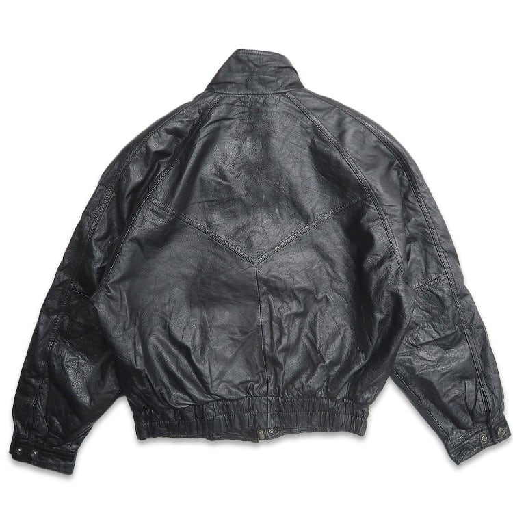 古着 WILSONS 本革 レザージャケット ブルゾン ブラック 表記：M