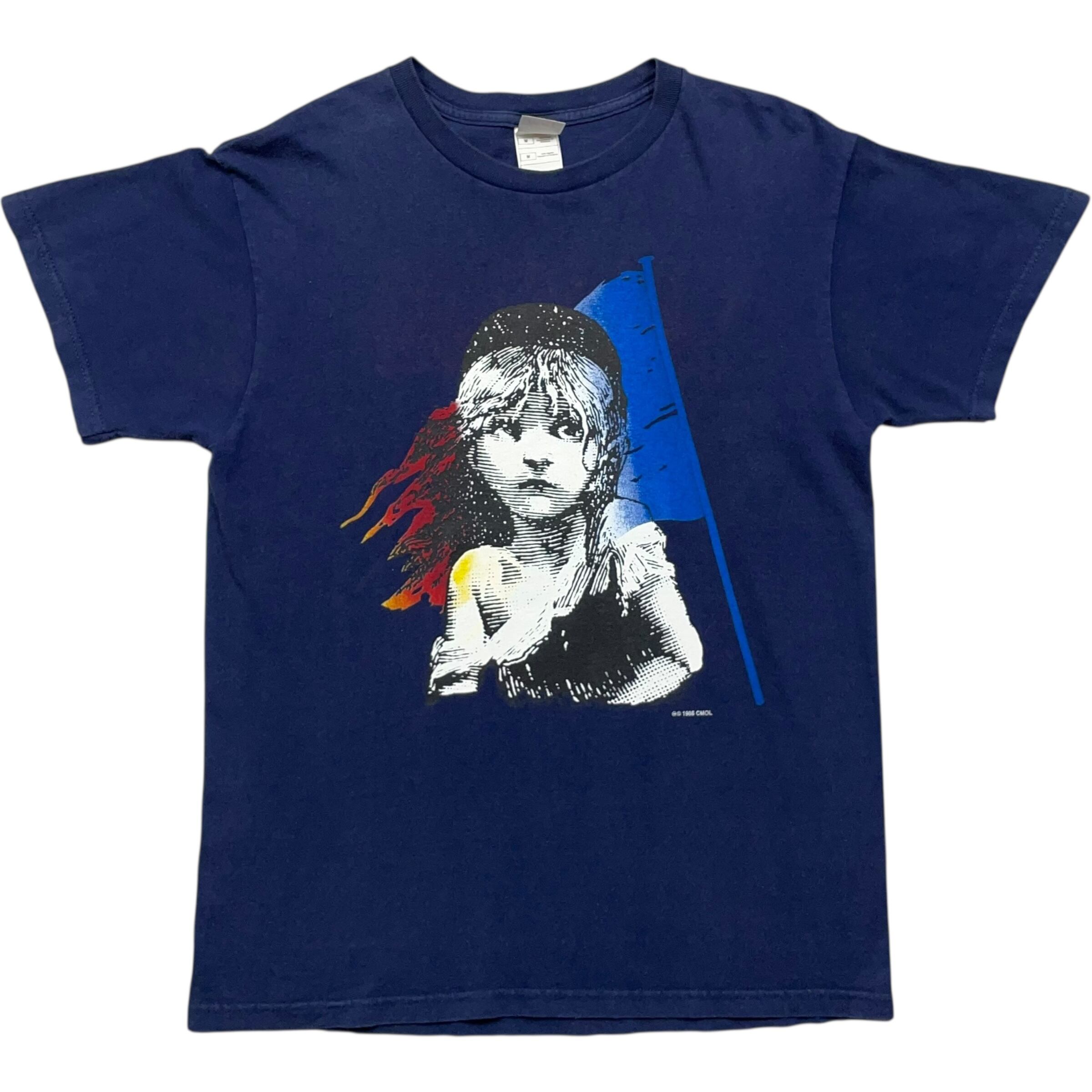 《M》 FRUIT OF THE ROOM フルーツオブザルーム Tシャツ Les Miserables レ・ミゼラブル 両面プリント ネイビー no.7453