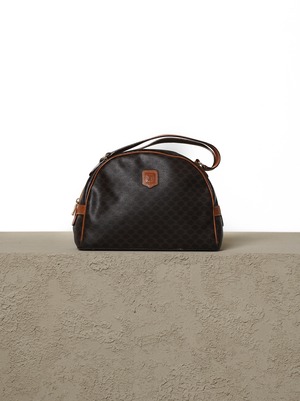 CELINE セリーヌ ブラック マカダム柄 半月型 ハンドバッグ