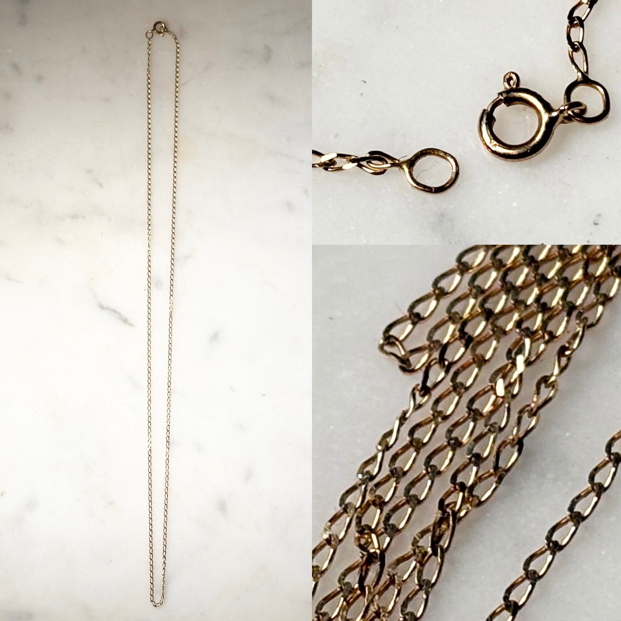 vintage 9ct gold chain necklace