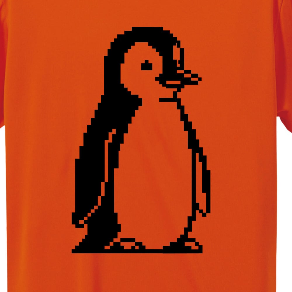 吸水速乾！ドット絵 ペンギン ドライTシャツ 【ピクセルアート