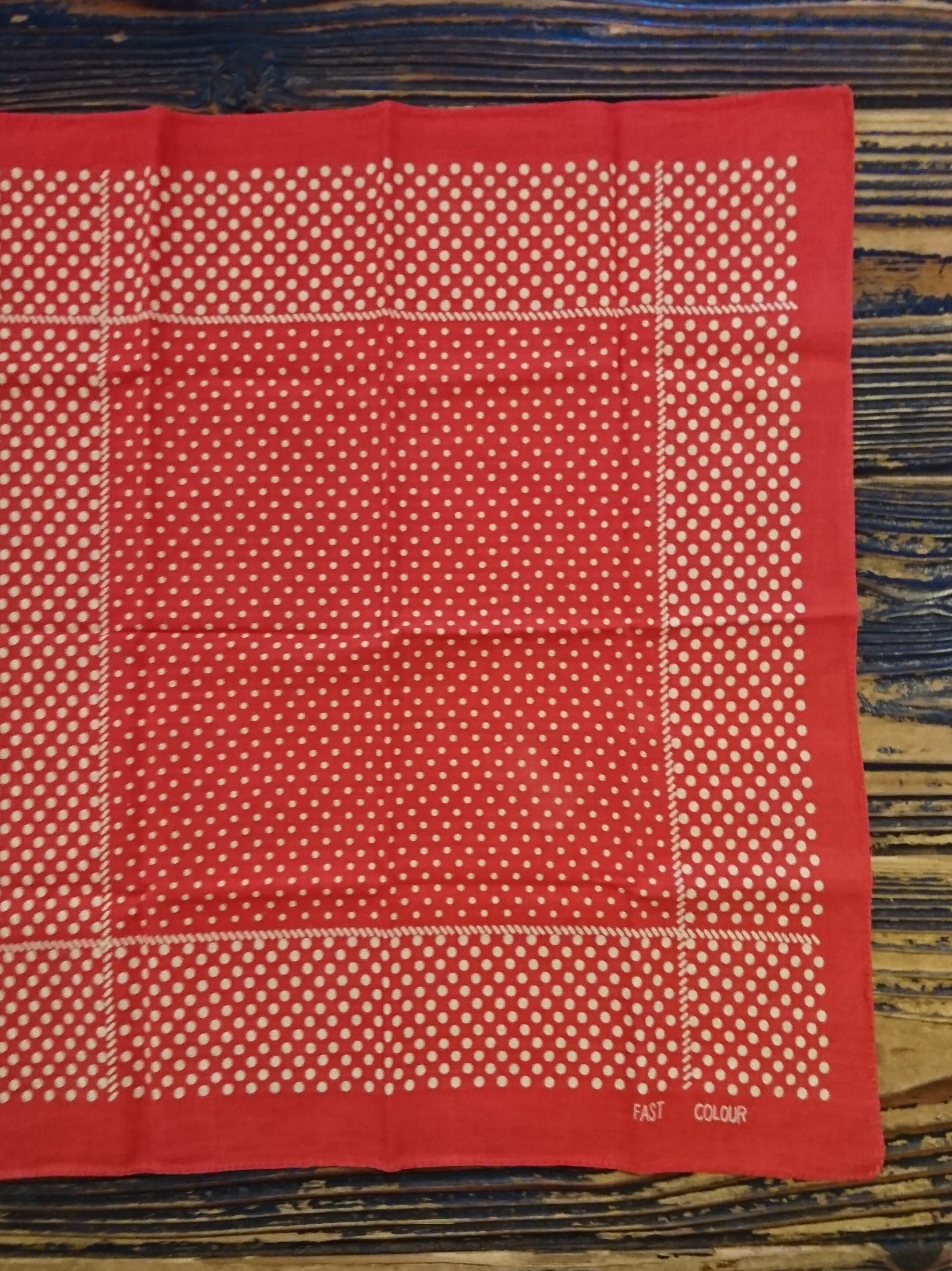 1950年代　Lee ビンテージバンダナ　ハウスマーク　FAST COLOR 赤 1950年代 Lee ビンテージバンダナ ハウスマーク FAST COLOR 赤