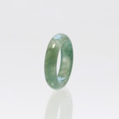 【13号】深緑 翡翠くり抜き甲丸リング A貨翡翠 jd_rg2170