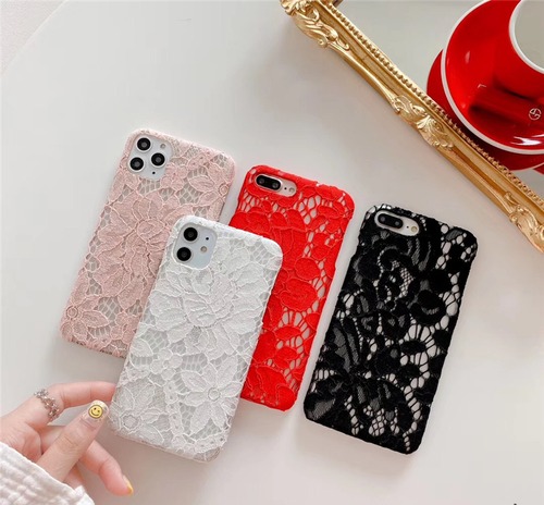 「限定」レースハードケース☆iPhone11 Pro/11/XS/XRケース 四色