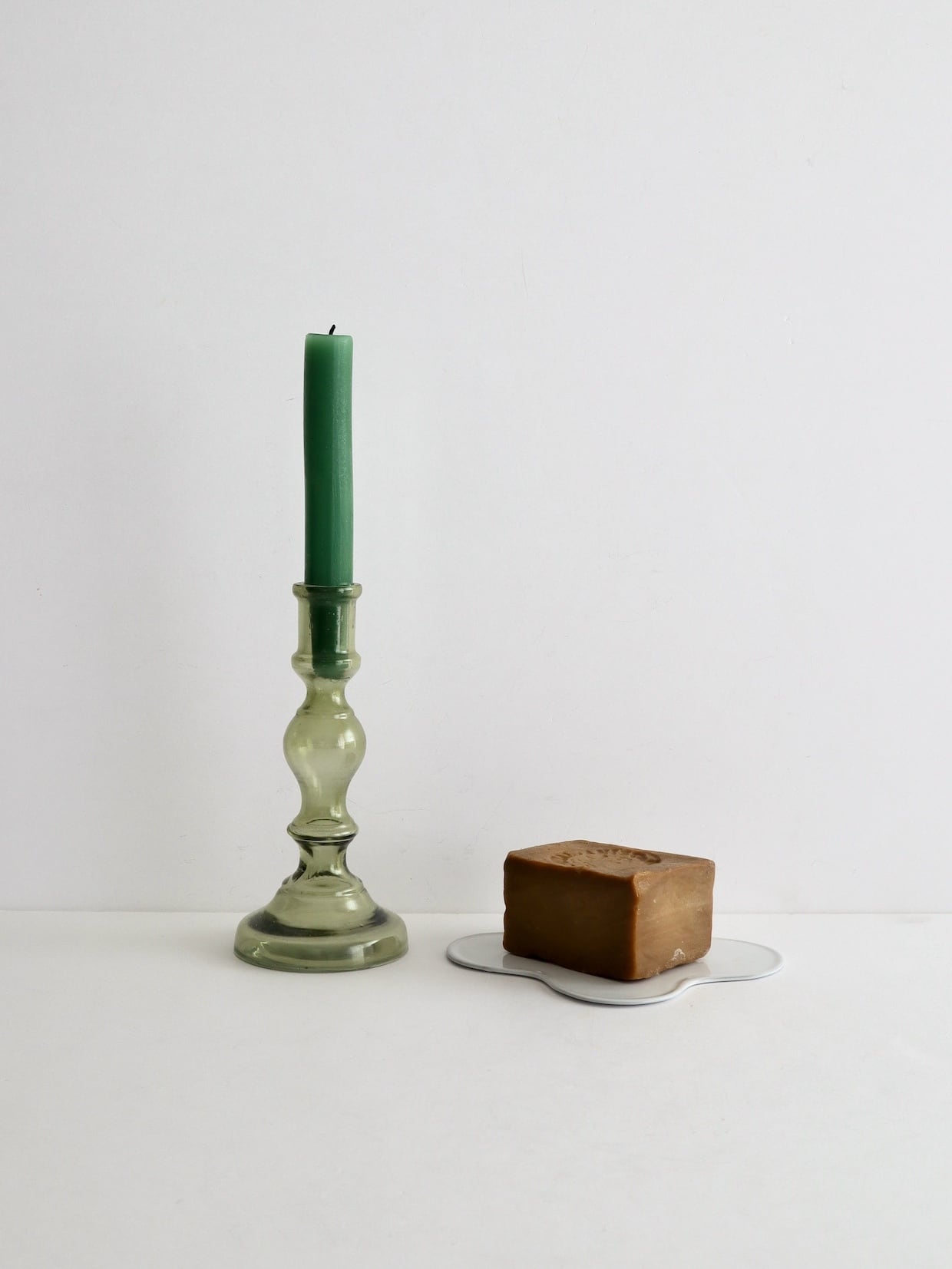 クラシック ガラスキャンドルホルダー グリーン｜Classic Glass Candle